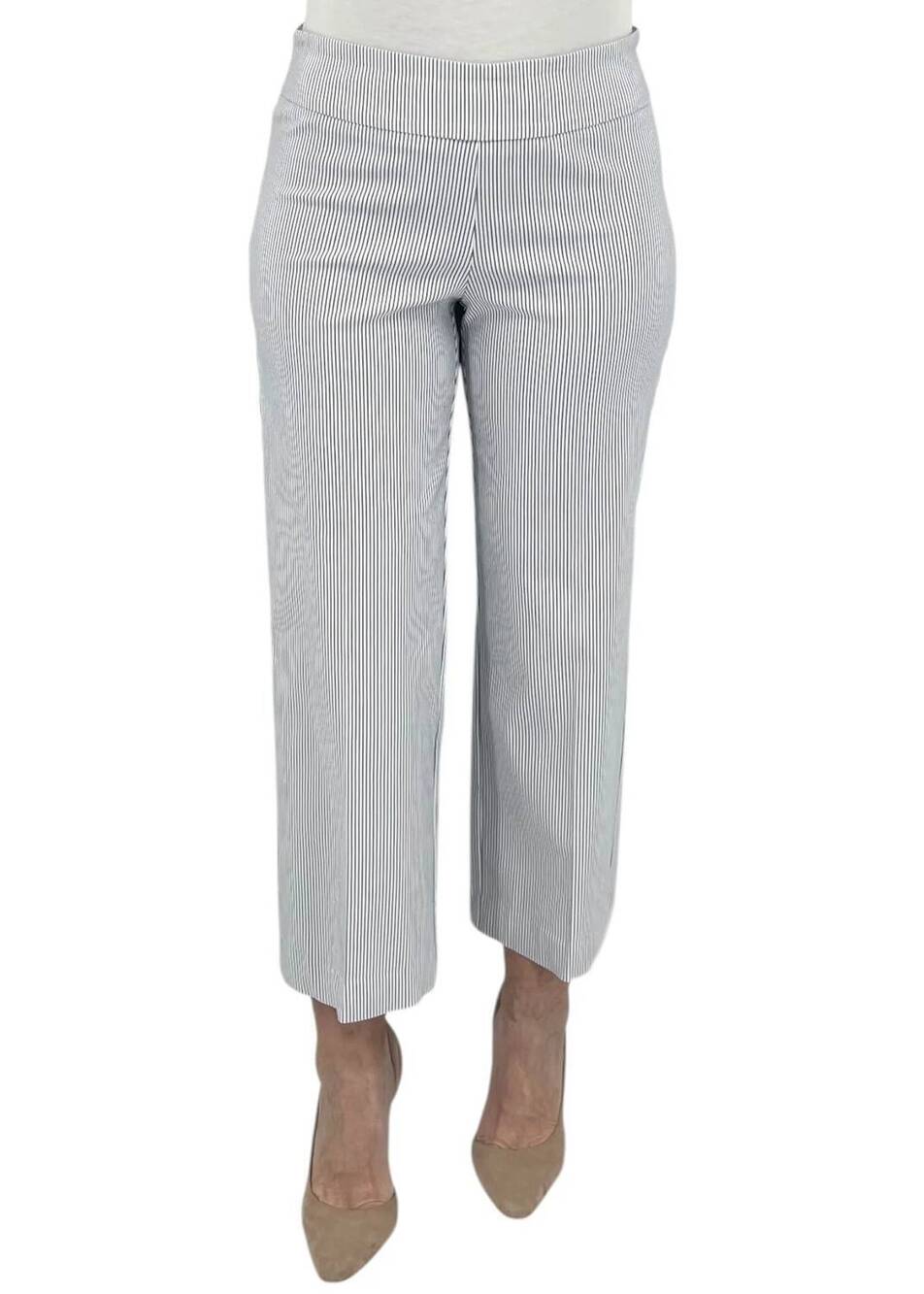 NEW ESTELLE AND FINN crop wide leg pant in navy stripe